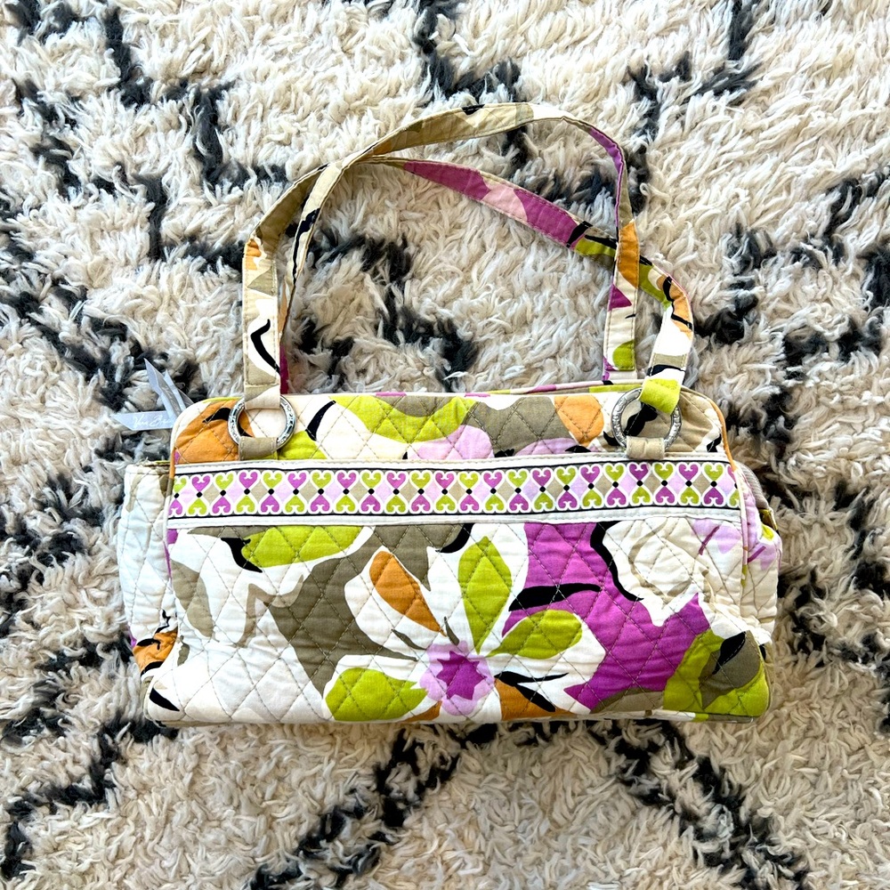 Vera Bradley Purse Tote - Retired "Portobello Road" Pattern 13" x 8" x 3"